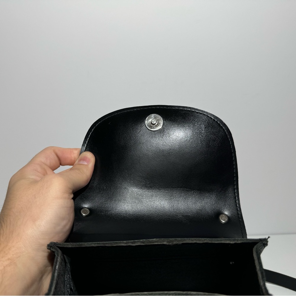 Vintage Harley-Davidson Leather Embroidered Mini Crossbody 2-Way Saddle Handbag - Picture 7 of 12